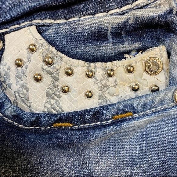 VO‎ Jeans Trendy Tie-Dye Style Blue Straight Legs Jeans Size 30 - Picture 11 of 16